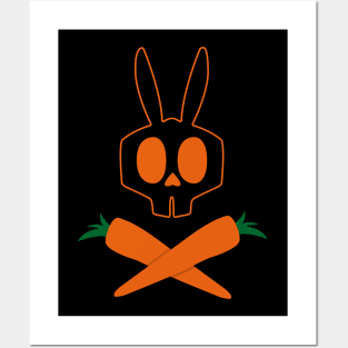 Skull Bunny Posters and Art